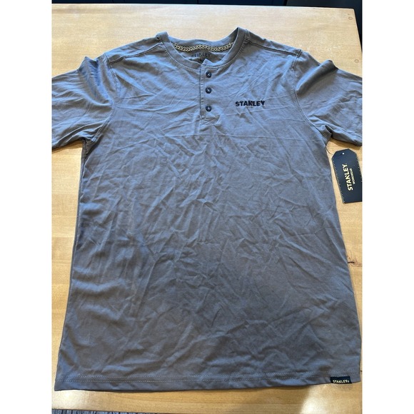 Stanley Other - Men's Stanley Short Sleeve Gray Shirt NWT 3 Button Sz L